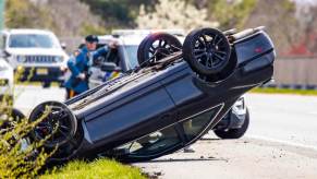 A vehicle rollover crash could be fatal due to bad driving behaviors.