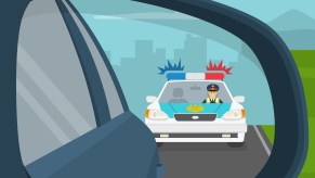 This Texas woman tried evading a traffic stop and ended up smiling for the camera as she was placed in handcuffs.