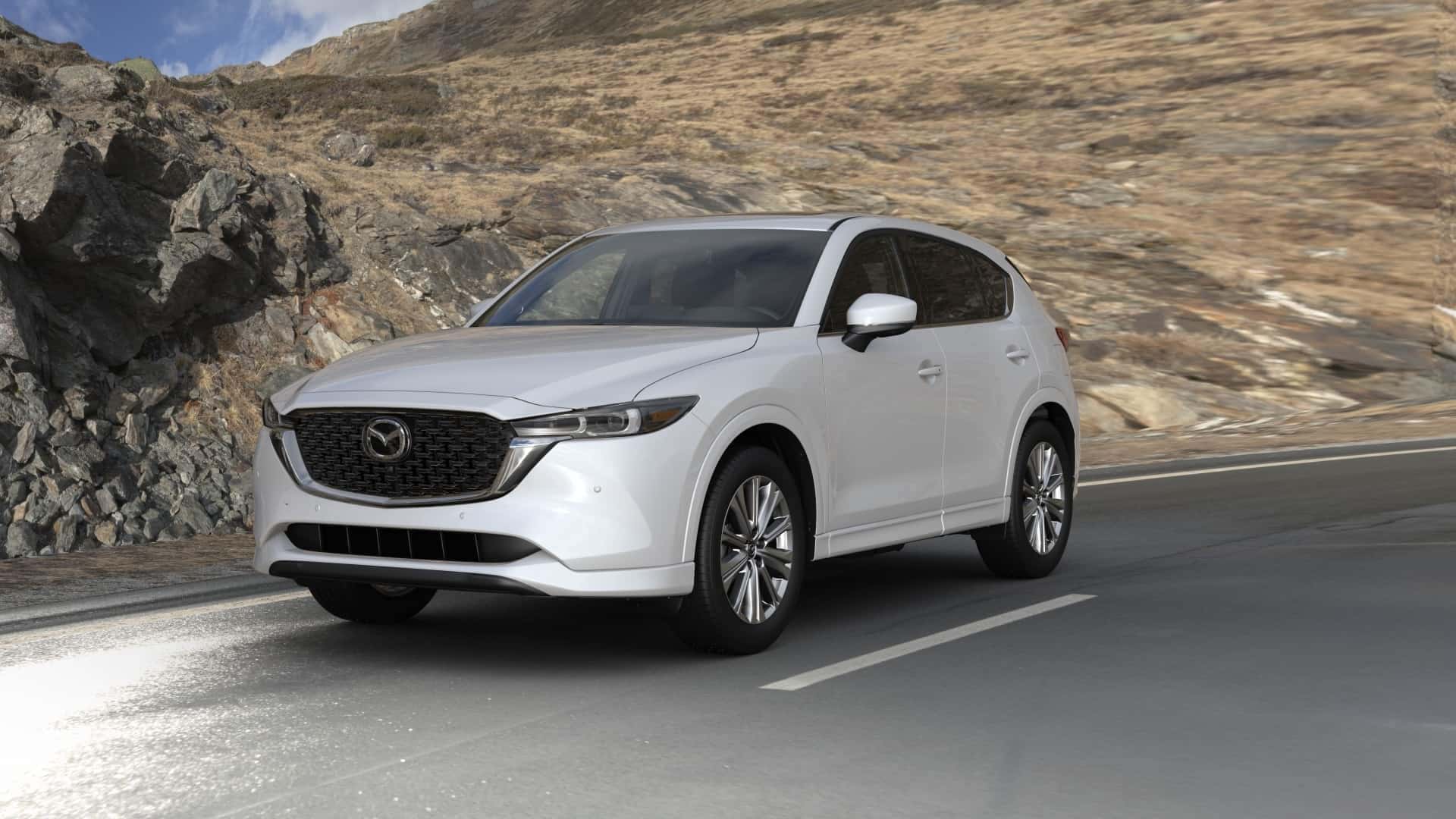 The 2022 Mazda CX-5 on the road