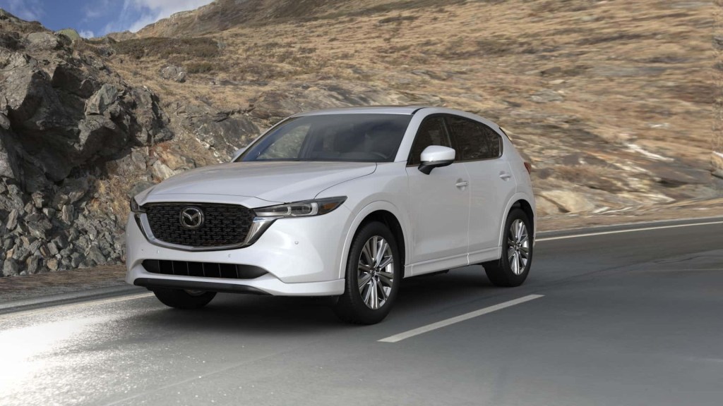 The 2022 Mazda CX-5 on the road