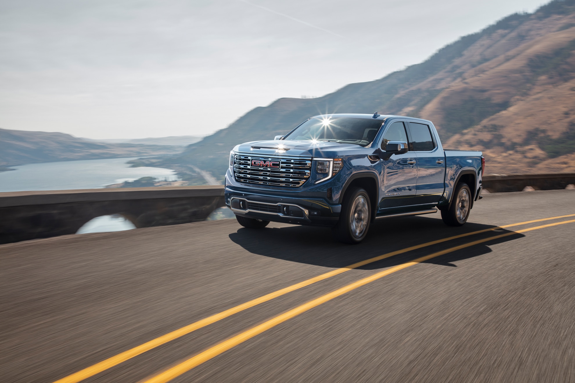 The 2024 GMC Sierra 1500 on the road