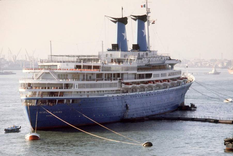 The Achille Lauro Italian cruise ship during a Palestinian Hijacking