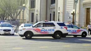 Washington D.C. police respond to a hit-and-run accident.