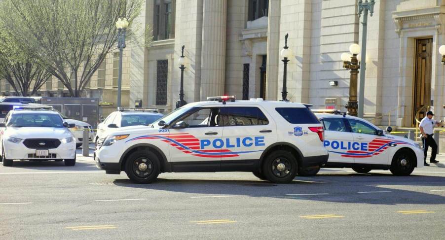 Washington D.C. police respond to a hit-and-run accident.