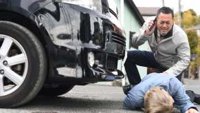 Most car wrecks don't involve people being hit by their own cars but that's what happened in this story.