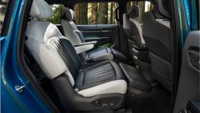 A Kia EV9 shows off the back seats named in a recent recall.