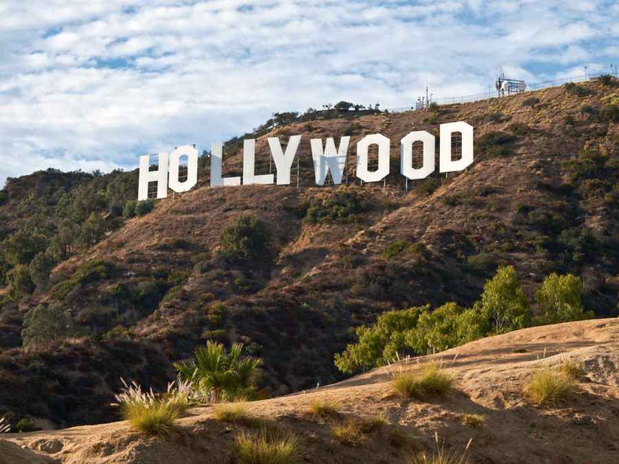 The Hollywood sign looking up from the bottom of a hill 4Runner