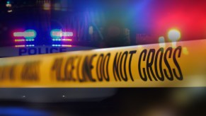 Do not cross tape at a police scene