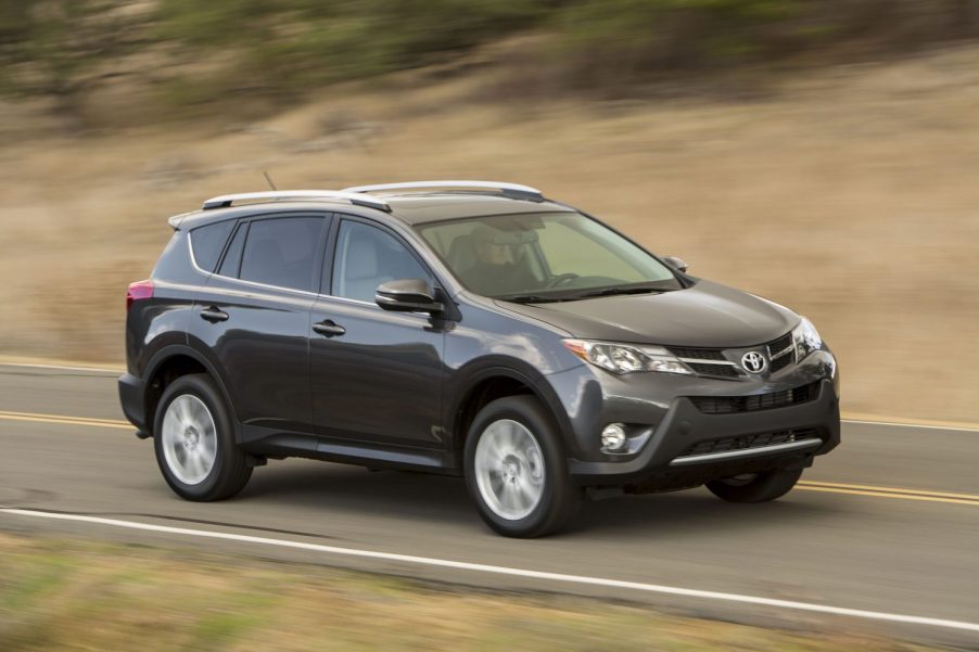 A 2014 RAV4 driving