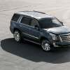 A 2020 Cadillac Escalade parked in right angle aerial view