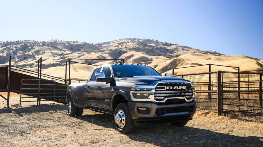 The 2025 Ram 3500 at a ranch