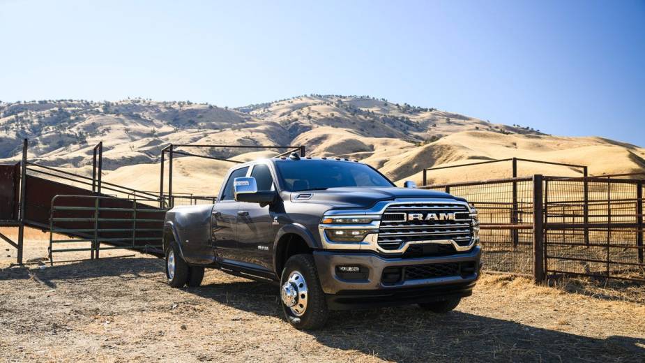 The 2025 Ram 3500 at a ranch