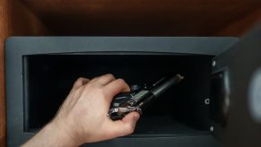 A gun safe is a popular way to secure a gun in a car or home.