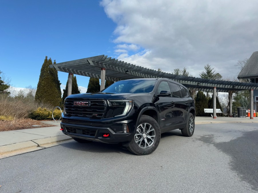 The 2025 GMC Acadia AT4 parked on pavement