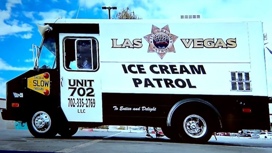 The Las Vegas Ice Cream Patrol truck in a parking lot