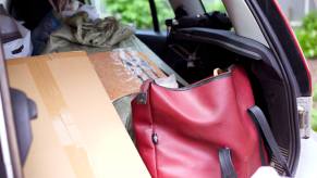 An SUV hatch full of stuff drivers with messy cars could pose a hazard to drivers