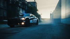 A police cruiser in pursuit