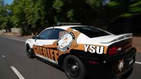 A Sacramento, CA sheriff's office police cruiser driving