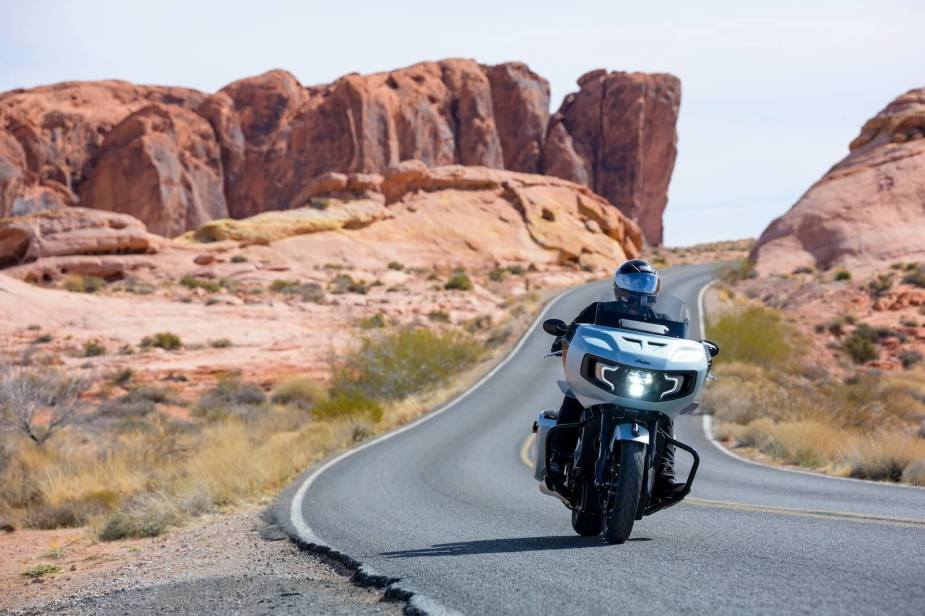 The 2025 Indian Challenger PowerPlus in the desert.