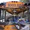 A burned school bus