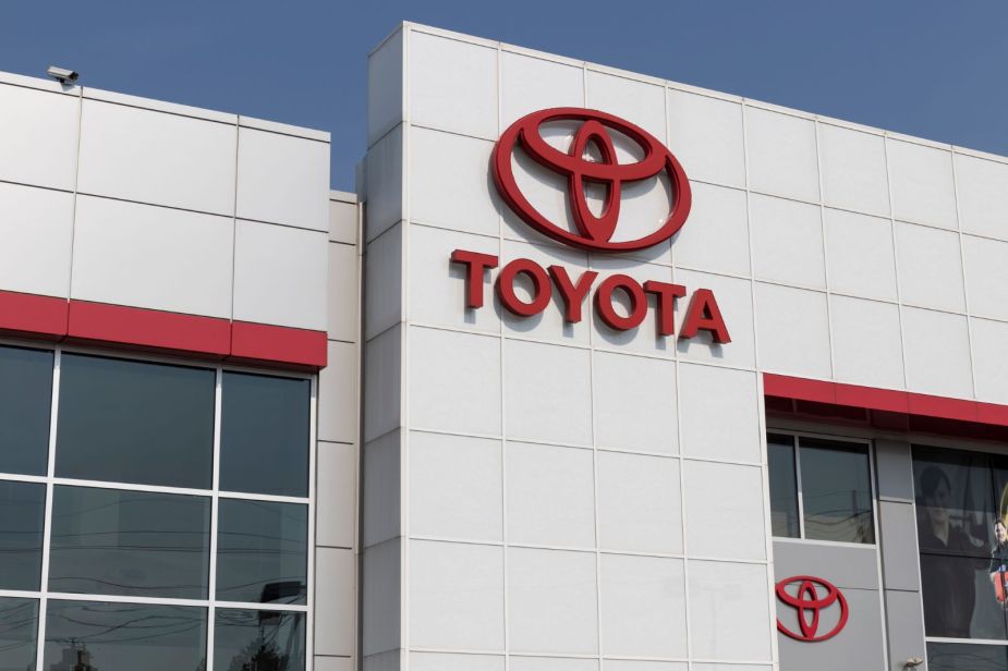A Toyota dealership sign