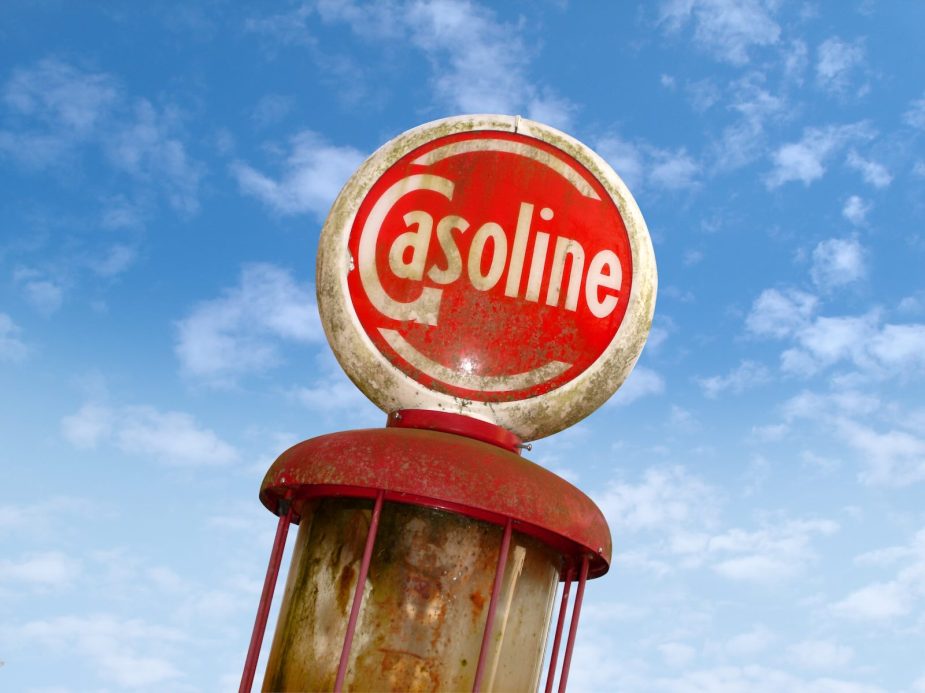 Gasoline pump sign.