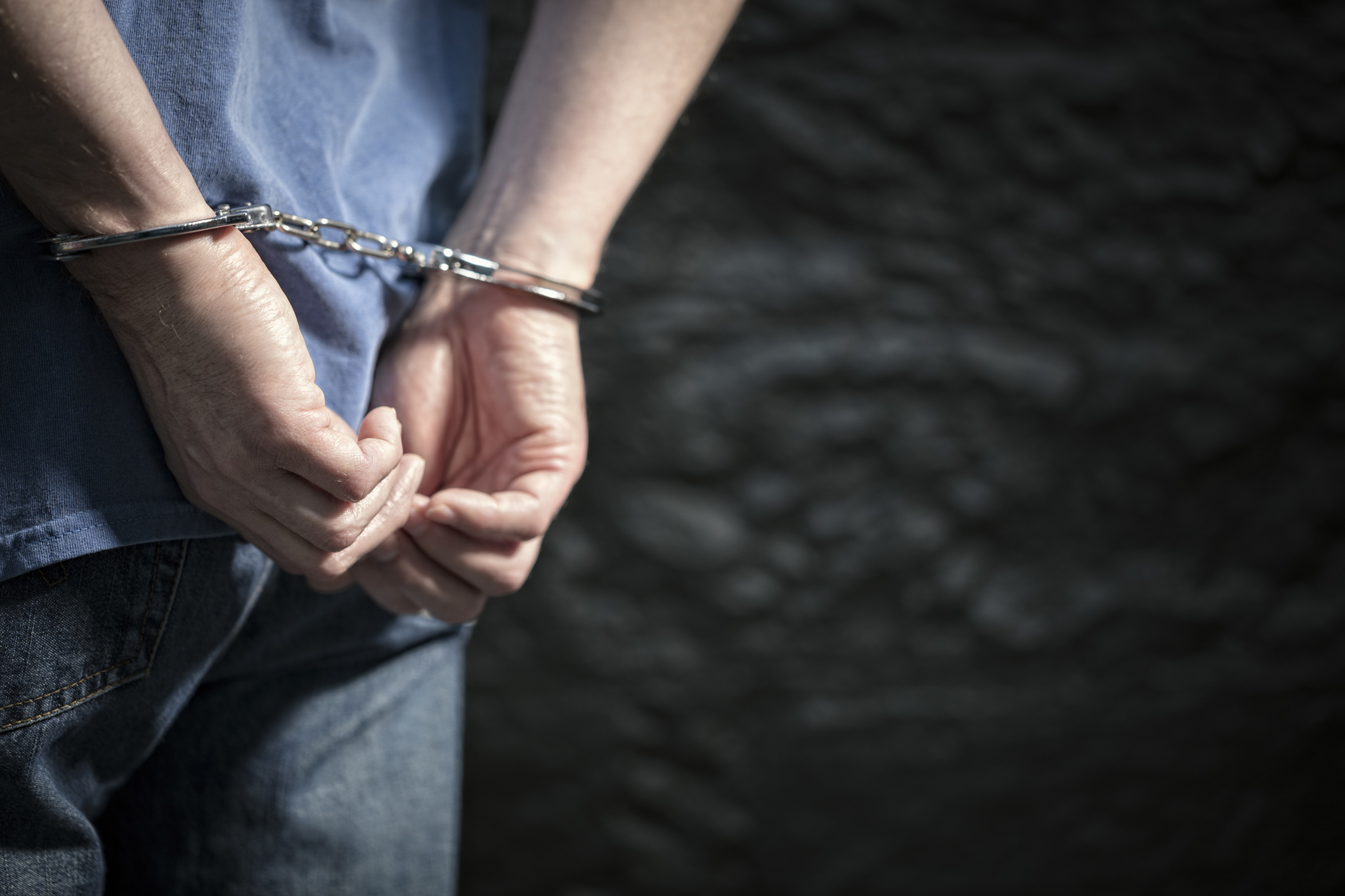 A man in handcuffs