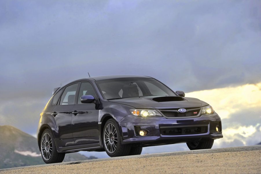 A Subaru WRX STI GR like the car a friend of mine totaled.
