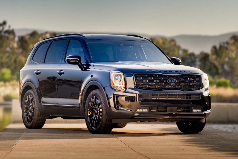 2021 Kia Telluride SUV parked in right front angle view