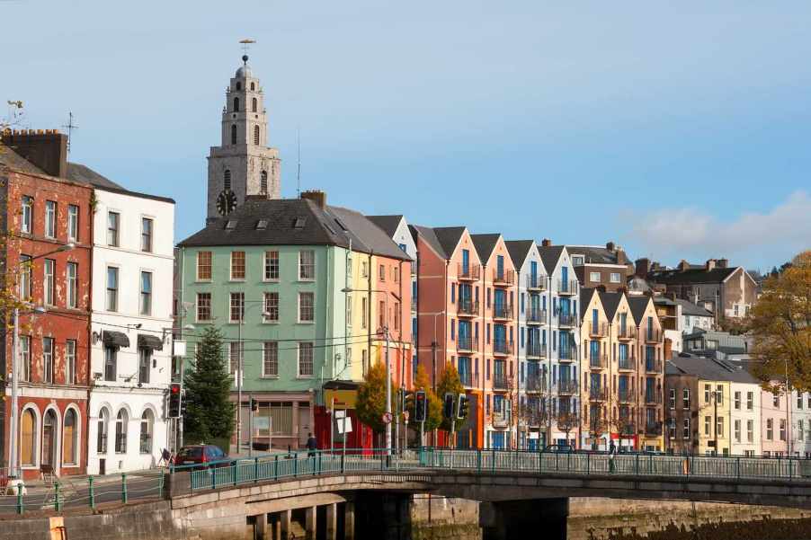 Downtown Cork Ireland where one man lost his Skoda car for three weeks.
