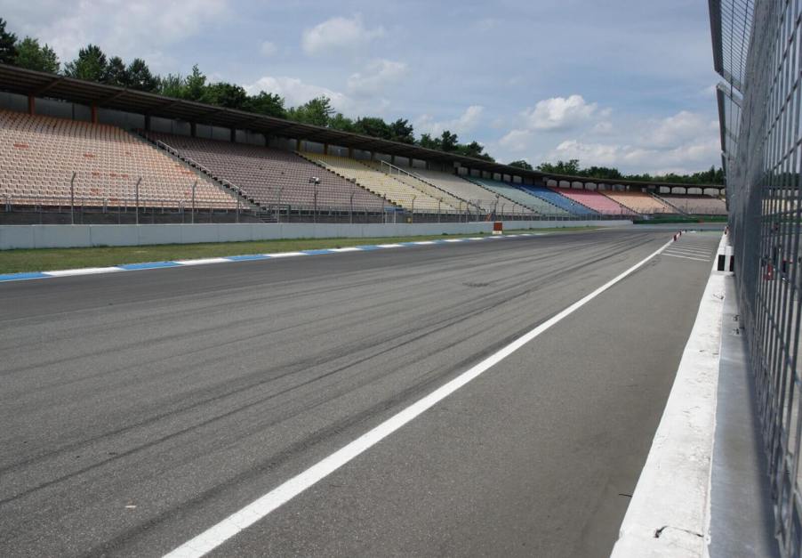 A section near the pit lane of Hockenheimring, where car racer legend Jim Clark died in 1968.