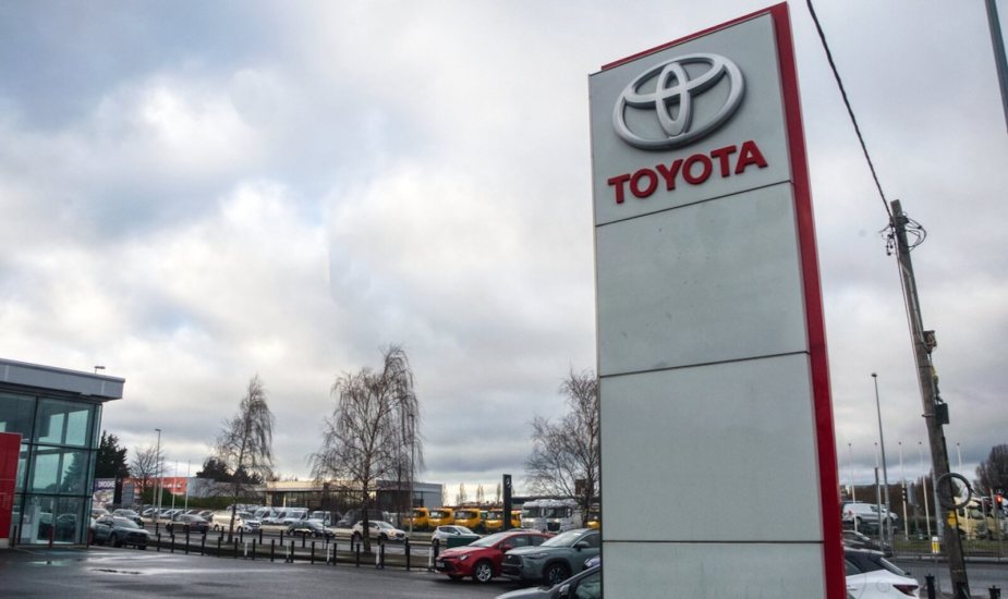 A Toyota dealership with some of the automaker's vehicles with the best resale value.