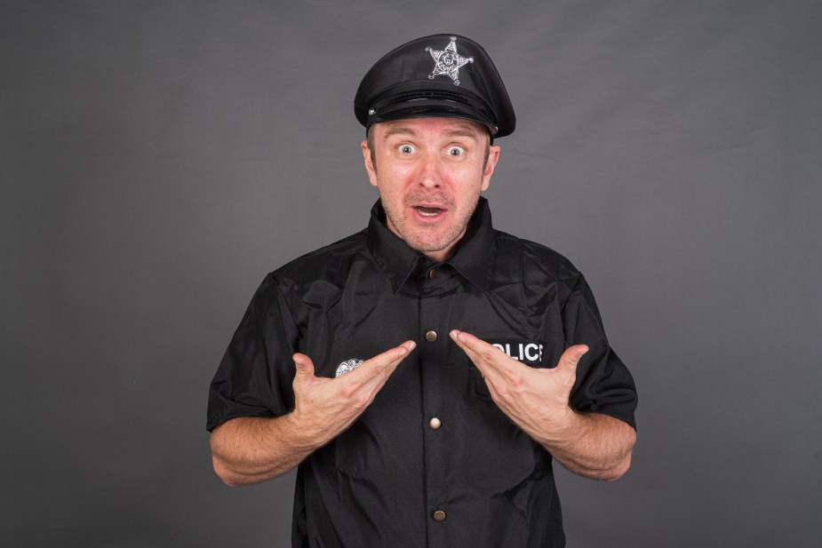 A confused police officer