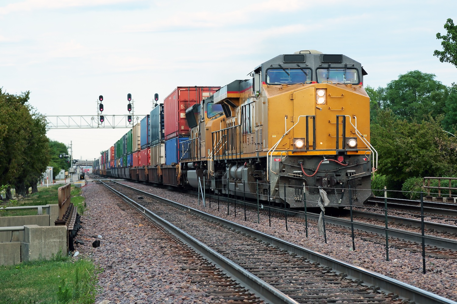 A train on the tracks