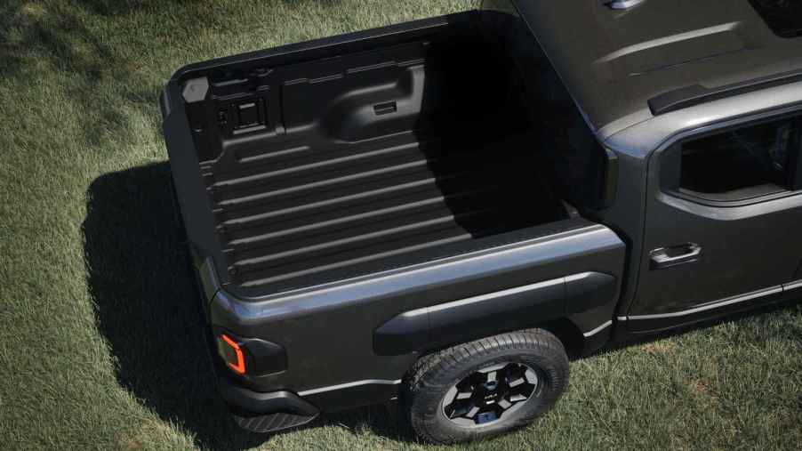 The bed of a Kia Tasman