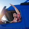 Semi trucker yelling at regular driver making mistakes he hates.