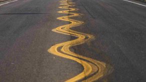 Wavy lane lines used as speed deterrent