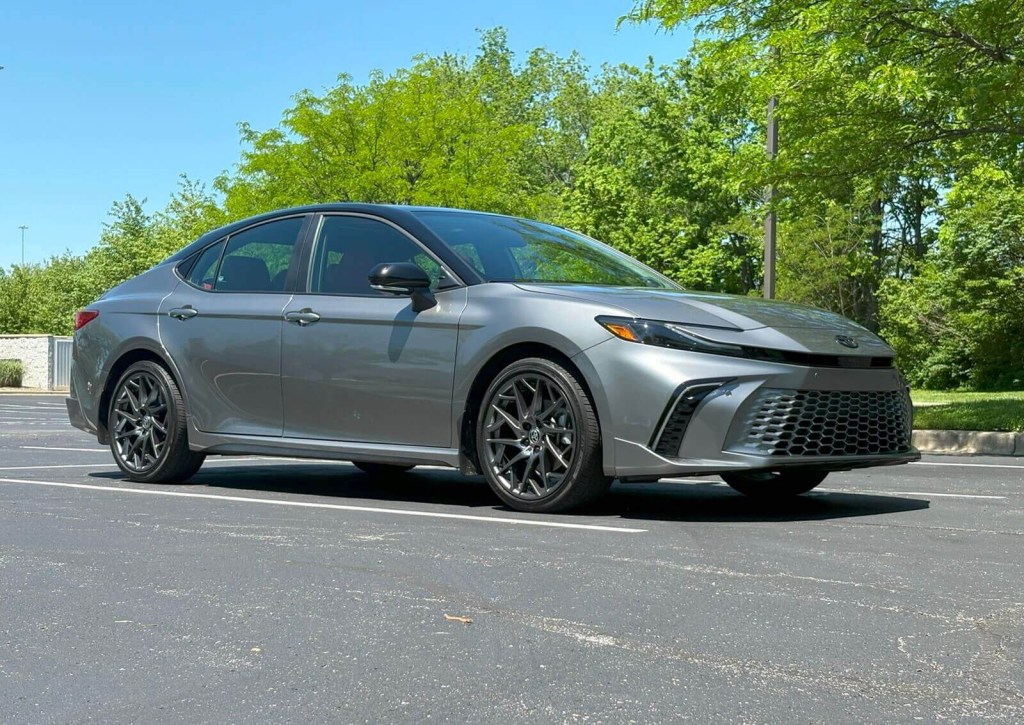 A 2025 Toyota Camry XSE AWD from the side.