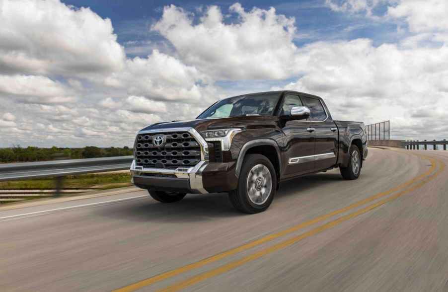 The 2025 Toyota Tundra on the road