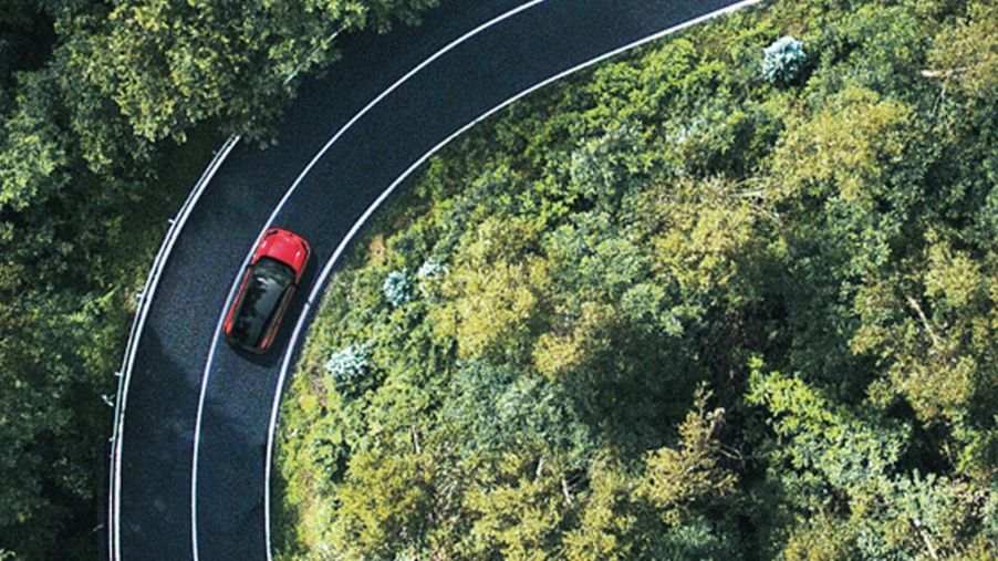 The 2026 Toyota RAV4 on a road