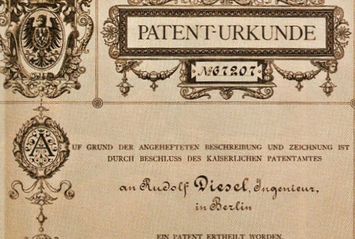 Rudolf Diesel Patents A New Combustion Concept In 1892