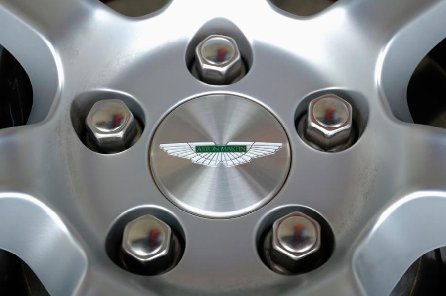 An Aston Martin wheel, like the one in a recent police chase crash.