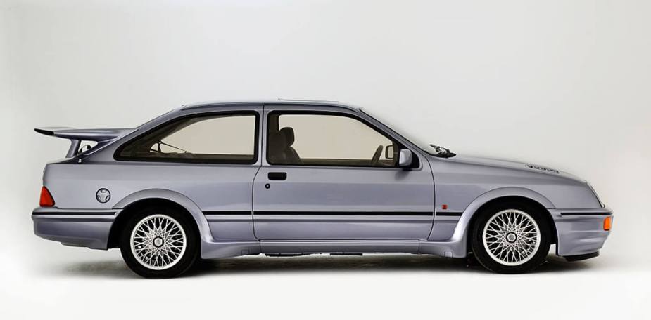 A Ford Sierra RS Cosworth, a stolen car staple in the UK.