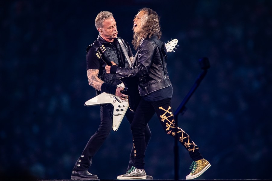 Metallica forming on stage