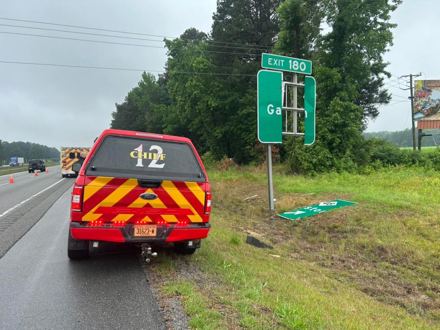 Gaston Fire & Rescue responding to a crash on I-95 in North Carolina on May 28, 2025