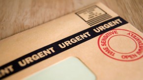 Speed cameras citation envelope on table, mailed to a San Francisco resident