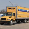 A Penske box truck in a parking lot