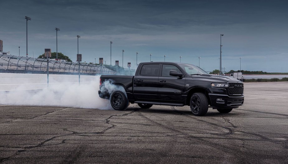 The 2026 Ram 1500 HEMI on the track