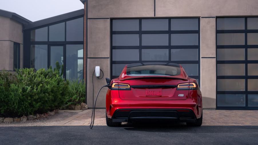 A new Tesla Model S charging to hit the longest single-charge range of any Tesla EV.
