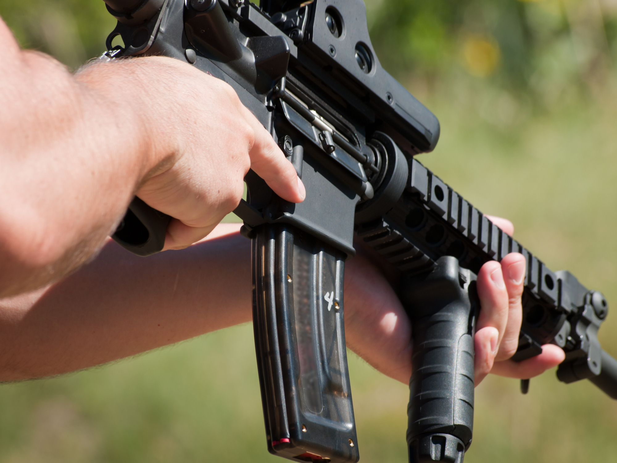 A man with a rifle